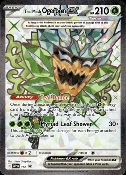 Teal Mask Ogerpon ex 166 | Scarlet & Violet Promo Cards | Black Star Promo | NM - Image 1