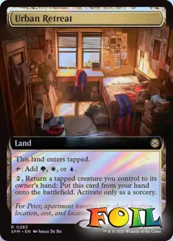 Urban Retreat Extended Art 0283 MTG Marvel's Spider-Man Rare NP Foil - Image 1