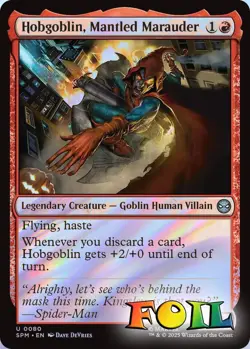 Hobgoblin, Mantled Marauder 0080 MTG Marvel's Spider-Man Uncommon NP Foil - Image 1