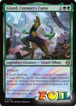 Lizard, Connors's Curse 0106 MTG Marvel's Spider-Man Rare NP Foil - Image 1