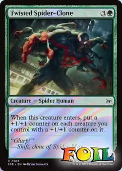 Twisted Spider-Clone 0019 MTG Marvel's Spider-Man Eternal Common NP Foil - Image 1