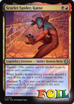 Scarlet Spider, Kaine 0143 MTG Marvel's Spider-Man Uncommon NP Foil - Image 1