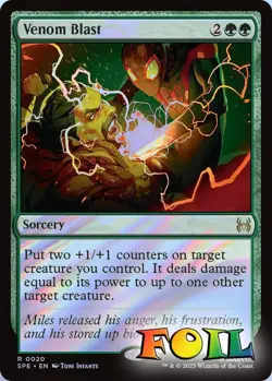 Venom Blast 0020 MTG Marvel's Spider-Man Eternal Rare NP Foil - Image 1