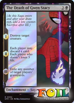 The Death of Gwen Stacy 0054 MTG Marvel's Spider-Man Rare NP Foil - Image 1