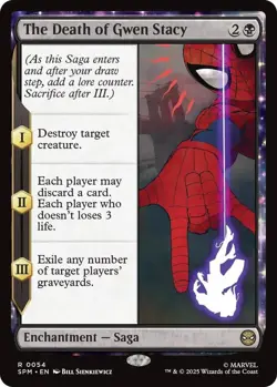 The Death of Gwen Stacy 0054 MTG Marvel's Spider-Man Rare NP - Image 1