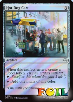 Hot Dog Cart 0164 MTG Marvel's Spider-Man Common NP Foil - Image 1