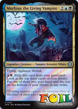 Morbius the Living Vampire 0137 MTG Marvel's Spider-Man Uncommon NP Foil - Image 1