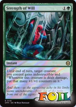 Strength of Will 0118 MTG Marvel's Spider-Man Rare NP Foil - Image 1