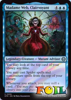 Madame Web, Clairvoyant 0036 MTG Marvel's Spider-Man Uncommon NP Foil - Image 1