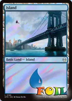 Island 0195 MTG Marvel's Spider-Man Land NP Foil - Image 1