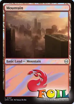 Mountain 0197 MTG Marvel's Spider-Man Land NP Foil - Image 1
