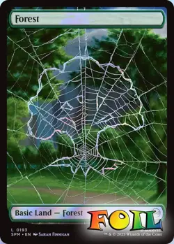 Forest 0193 MTG Marvel's Spider-Man Land NP Foil - Image 1