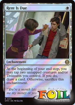 Rent Is Due 0011 MTG Marvel's Spider-Man Rare NP Foil - Image 1