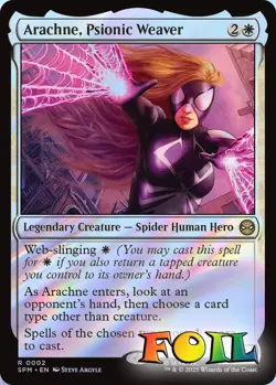 Arachne, Psionic Weaver 0002 MTG Marvel's Spider-Man Rare NP Foil - Image 1