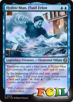 Hydro-Man, Fluid Felon 0033 MTG Marvel's Spider-Man Rare NP Foil - Image 1