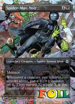 Spider-Man Noir Borderless 0204 MTG Marvel's Spider-Man Uncommon NP Foil - Image 1