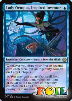 Lady Octopus, Inspired Inventor 0035 MTG Marvel's Spider-Man Rare NP Foil - Image 1