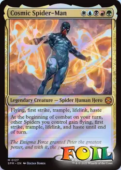 Cosmic Spider-Man 0127 MTG Marvel's Spider-Man Mythic NP Foil - Image 1