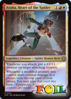 Arana, Heart of the Spider 0123 MTG Marvel's Spider-Man Rare NP Foil - Image 1