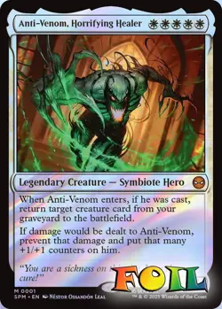 Anti-Venom, Horrifying Healer 0001 MTG Marvel's Spider-Man Mythic NP Foil - Image 1