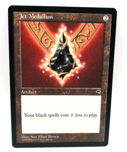 Vintage MTG Jet Medallion NM+ Tempest TMP Rare Artifact 1997 Never Played Magic - Image 1