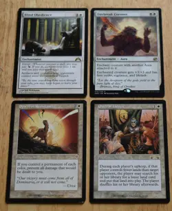 MTG 4x White Rare Enchantment Blind Obedience, Daybreak Coronet, Oath of Lieges - Image 1