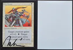 SIGNED MtG Magic Melissa Benson _ Beta CE _ Artist Proof _ HOLY ARMOR _ 1/50! - Image 1