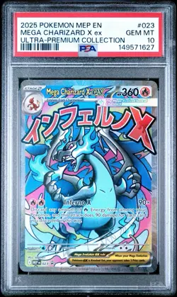 PSA 10 Charizard X Ex 023 Black Star Promo Mega Evolution UPC 2025 English - Image 1