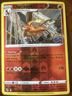 Charizard 010/078 Reverse Holo Pokemon GO POGO 2022 Niantic Pokemon - Image 1
