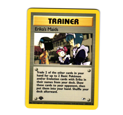 Pokemon Erika's Maids 109/132 Gym Heroes 1st Edition Uncommon LP - Image 1
