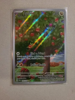 Applin 185/167 Illustration Rare Sv06: Twilight Masquerade Pokemon TCG - Image 1