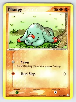 Phanpy 75/110 2006 EX Holon Phantoms Pokemon Card TCG Nintendo Common - Nm/Vlp - Image 1