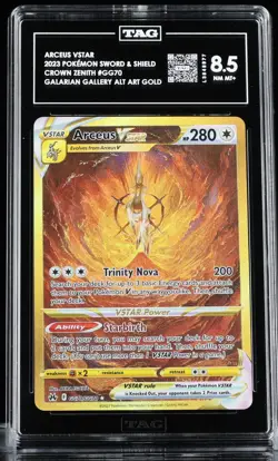 Pokemon Arceus VSTAR (Secret) GG70 Crown Zenith: Galarian Gallery Holo TAG 8.5 - Image 1