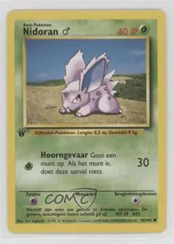 Nidoran M Dutch 1st Ed. Pokemon Base Set #55 1999 - Image 1