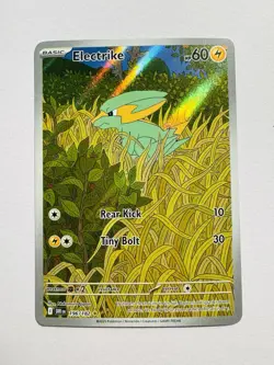 Pokemon TCG Electrike 196/182 Illustration Rare Holo Sv10: Destined Rivals - Image 1