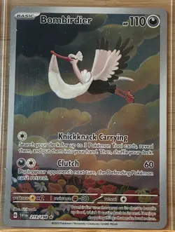 Pokemon TCG Bombirdier Scarlet & Violet Base Set 219/198 Regular Illustration - Image 1