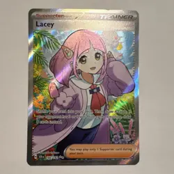 Pokemon TCG Lacey 166/142 Sv07 Stellar Crown Trainer Supporter Ultra Rare Holo - Image 1