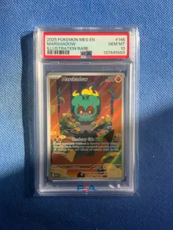 2025 POKEMON MEG EN-MEGA EVOLUTION ILLUSTRATION RARE #146 MARSHADOW PSA 10 GM - Image 1