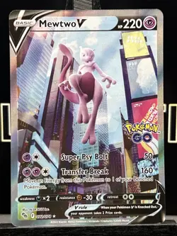 Mewtwo V 072/078 Alternate Full Art Ultra Rare Holo Foil Pokemon Go TCG - NM/M - Image 3