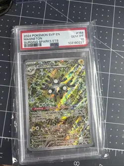 Magneton PSA 10 English Pokemon 159 Black Star Promo Surging Sparks ETB 2024 IR - Image 1