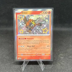 Entei 112/091 - Paldean Fates - Baby Shiny - Shiny Holo Rare - Pokemon TCG NM - Image 1