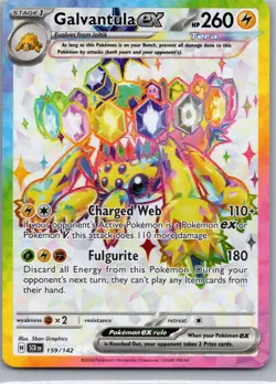 Galvantula ex 159/142 Ultra Rare Stellar Crown Pokemon Holo Near Mint - Image 1