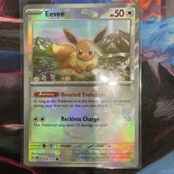 Pokemon Prismatic Evolutions Eevee 074/131 Master Ball Pattern NM - Image 2