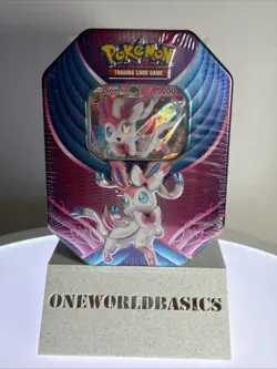 2018 Sylveon GX Evolution Celebrations Pokemon TCG Sealed Collector Gift Tin - Image 1