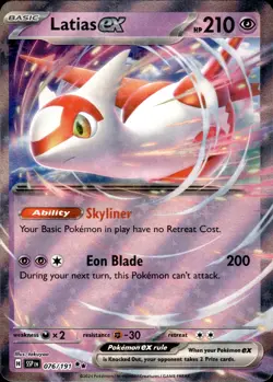 Latias ex 076/191 Surging Sparks Double Rare NM Pokemon TCG - Image 1