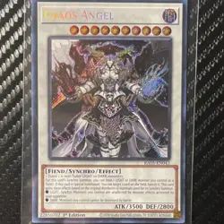 Yu-Gi-Oh! Chaos Angel Fiend/Synchro/Effect Holo 1st Edition ATK 3500 DEF 2800 - Image 1