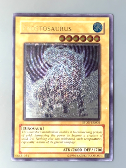 yugioh Frostosaurus STON-EN002 Ultimate rare unlimited Edition near mint - Image 1