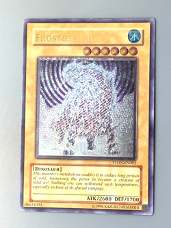 yugioh Frostosaurus STON-EN002 Ultimate rare unlimited Edition near mint - Image 2