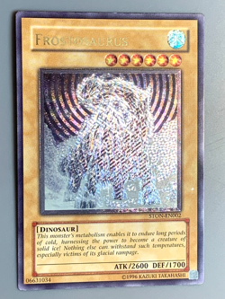 yugioh Frostosaurus STON-EN002 Ultimate rare unlimited Edition near mint - Image 3