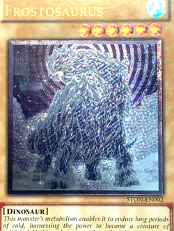 yugioh Frostosaurus STON-EN002 Ultimate rare unlimited Edition near mint - Image 4